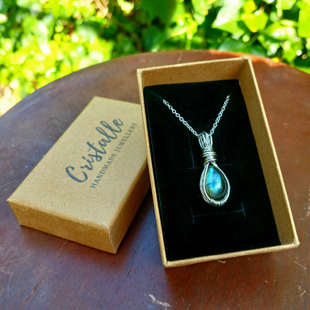 Mini Colar "Forever One" de Labradorite multicolor - Coleção de Outono