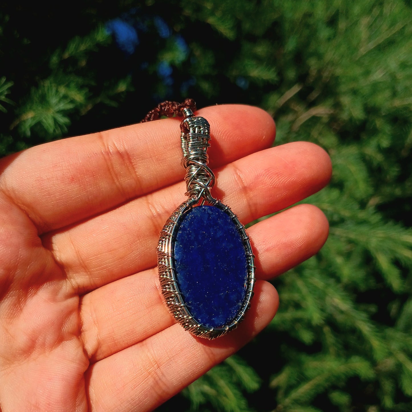Colar "Pine tree" de Lápis-lazuli - Coleção de Outono