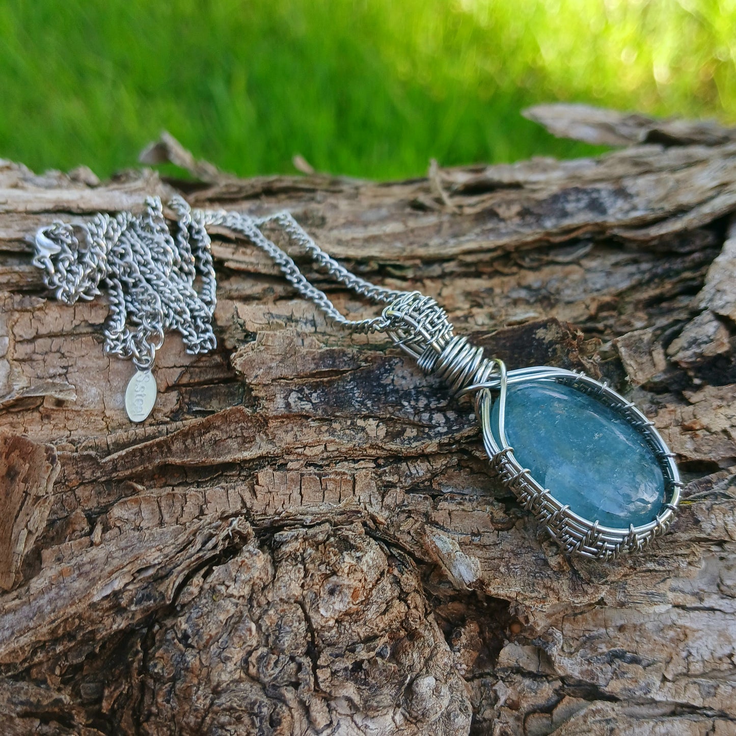 Colar "Oak" de Água Marinha Azul - Coleção de Outono