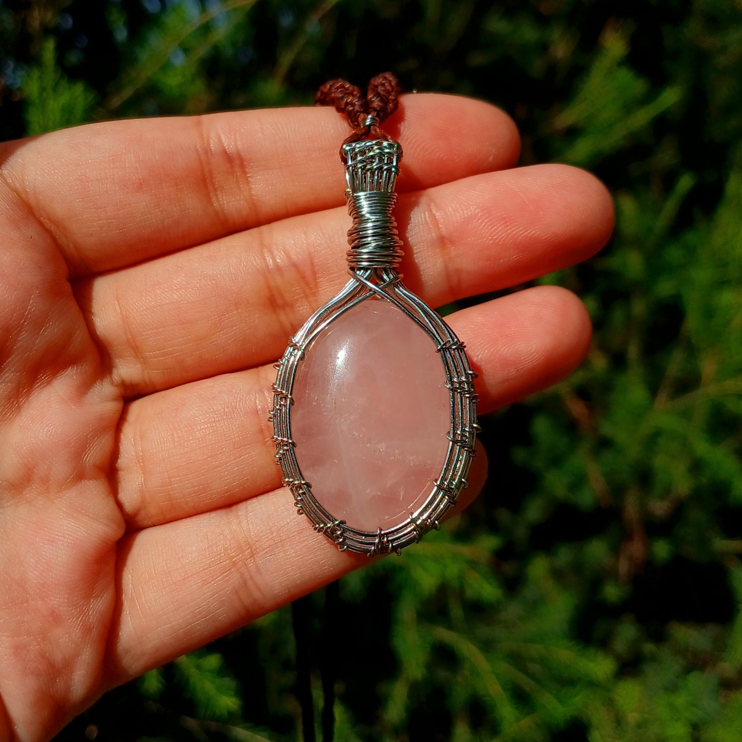 Colar "Oak" de Quartzo Rosa - Coleção de Outono