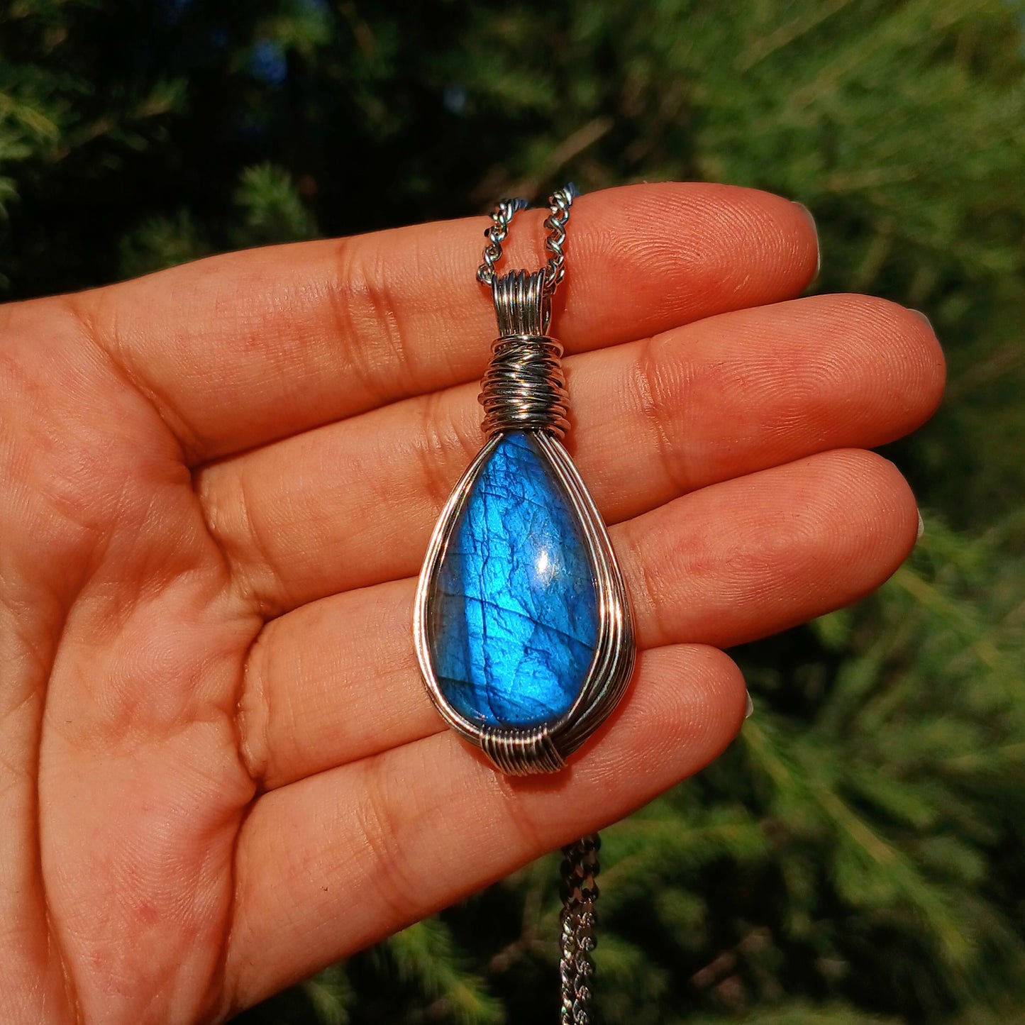 Colar "Forever" de Labradorite azul - Coleção de Outono