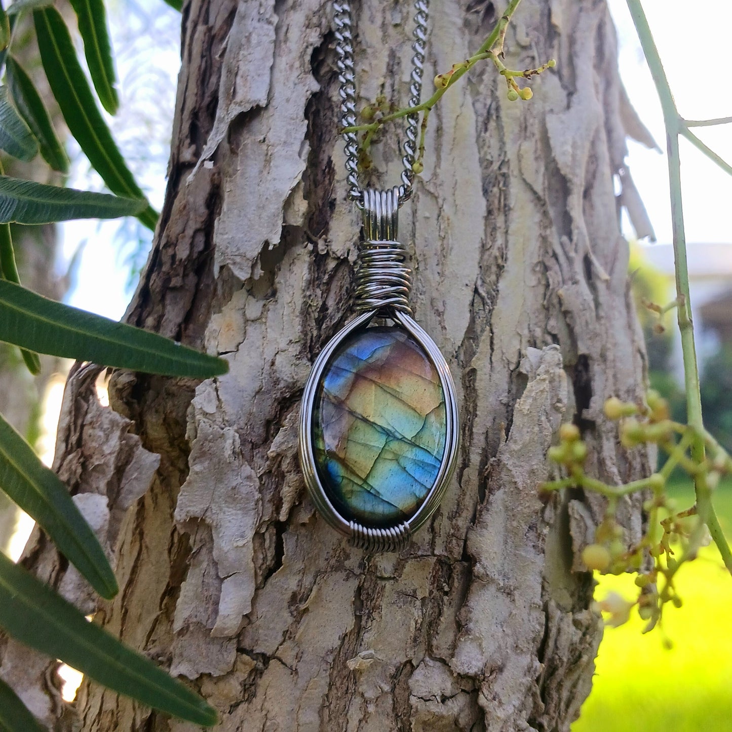 Colar "Forever" de Labradorite multicolor - Coleção de Outono
