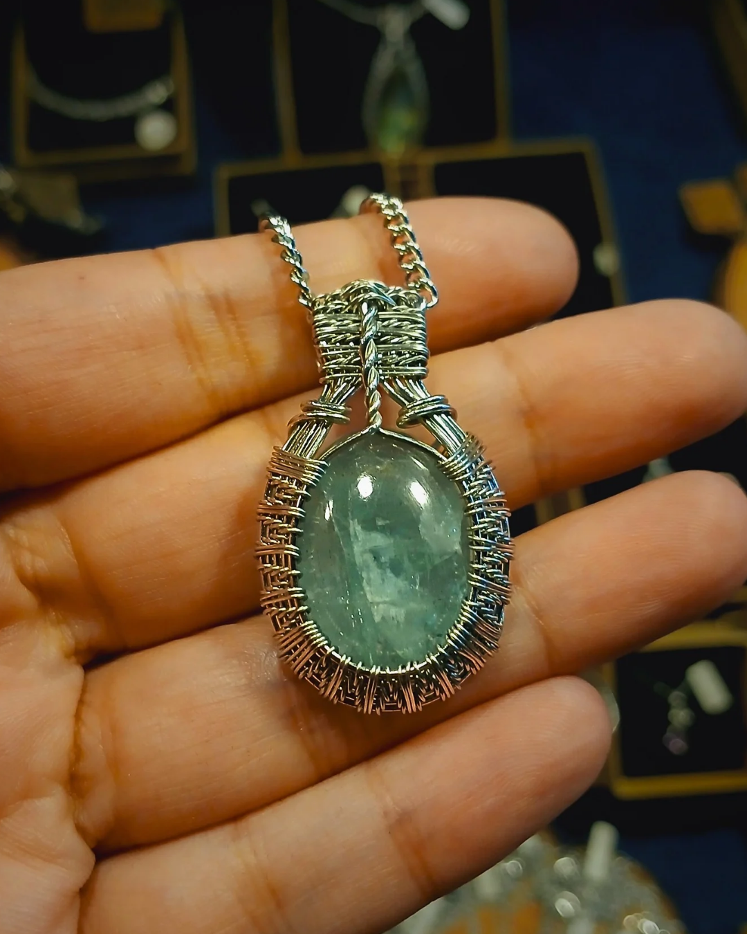 Colar "Victorian" de Água Marinha Azul