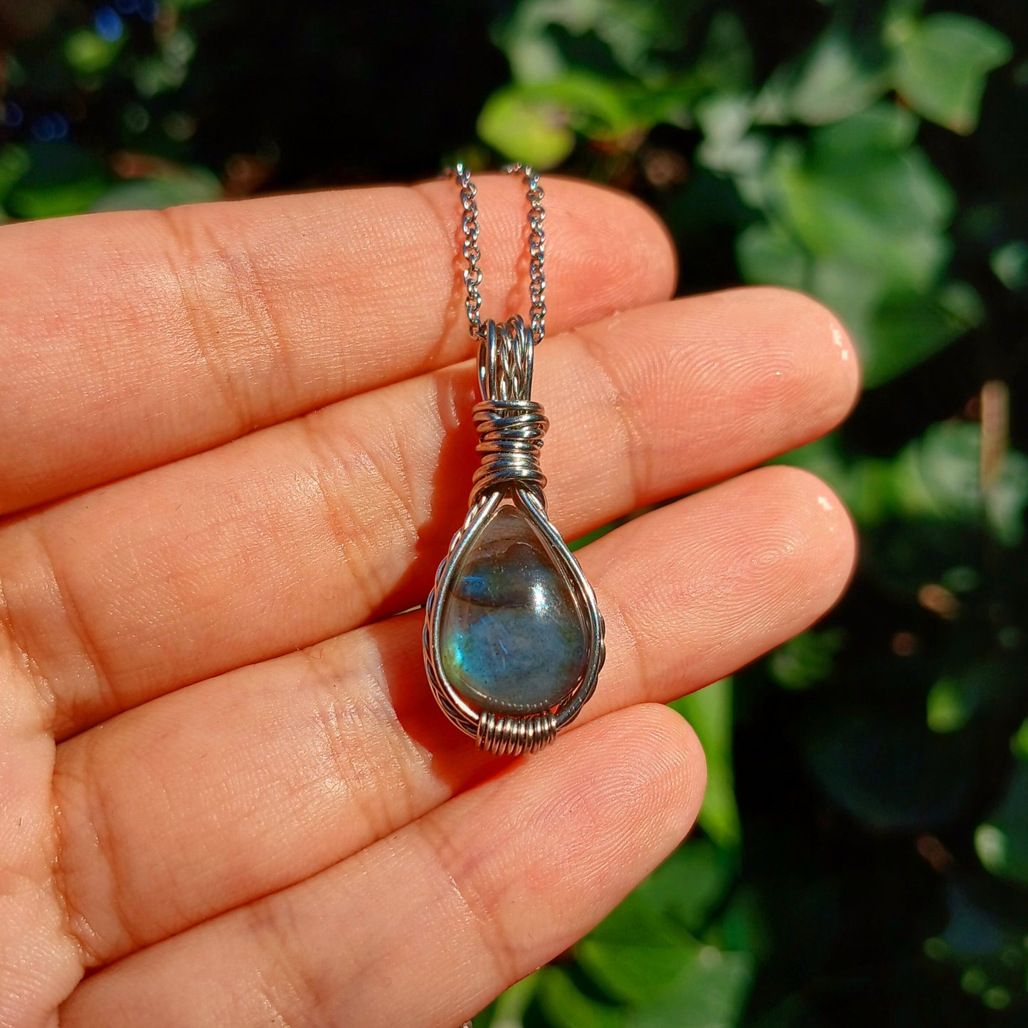 Mini Colar "Forever One" de Labradorite azul - Coleção de Outono