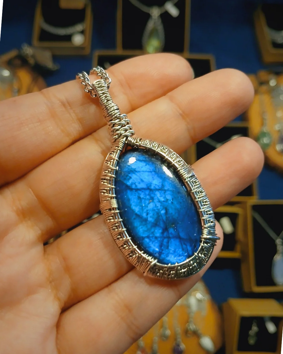 Colar "Oak" Labradorite Azul