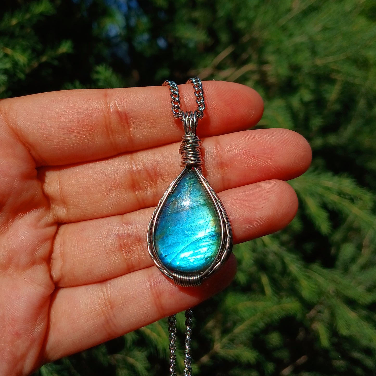 Colar "Forever One" de Labradorite multicolor - Coleção de Outono