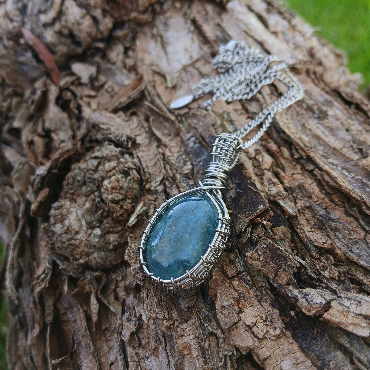 Colar "Oak" de Água Marinha Azul - Coleção de Outono