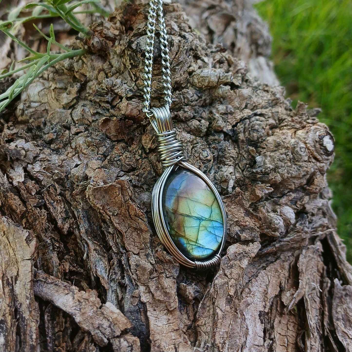 Colar "Forever" de Labradorite multicolor - Coleção de Outono