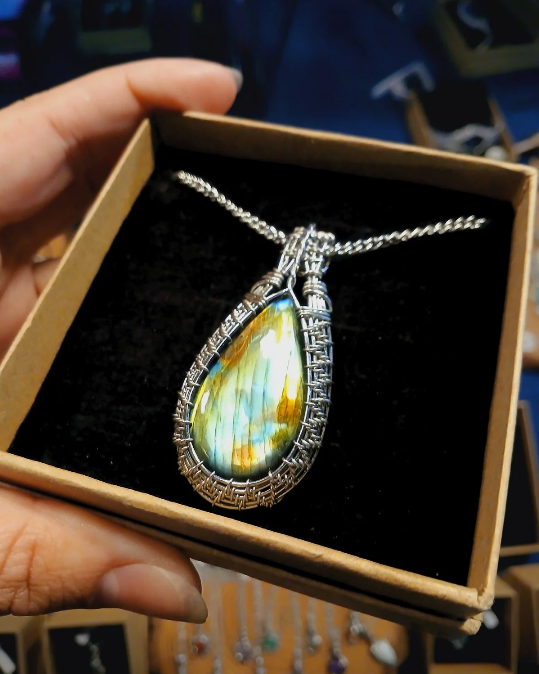 Colar "Victorian" Labradorite Multicolor