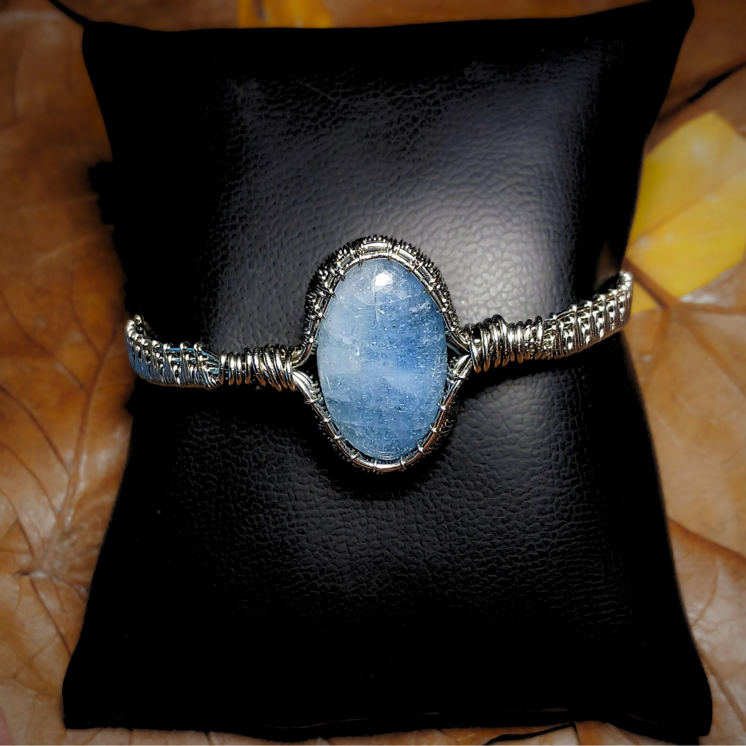 Blue Aquamarine "Pine Tree" Bracelet