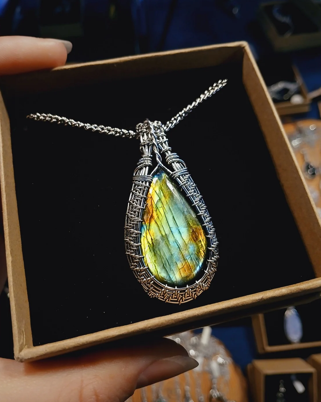 Colar "Victorian" Labradorite Multicolor