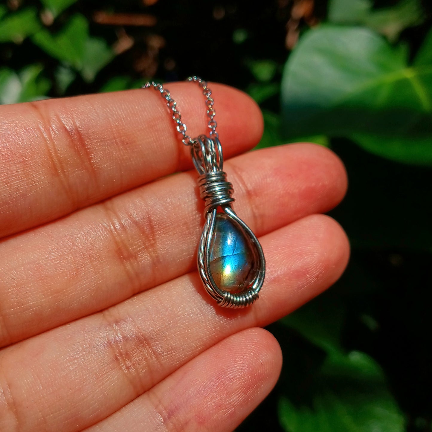 Mini Colar "Forever One" de Labradorite multicolor - Coleção de Outono