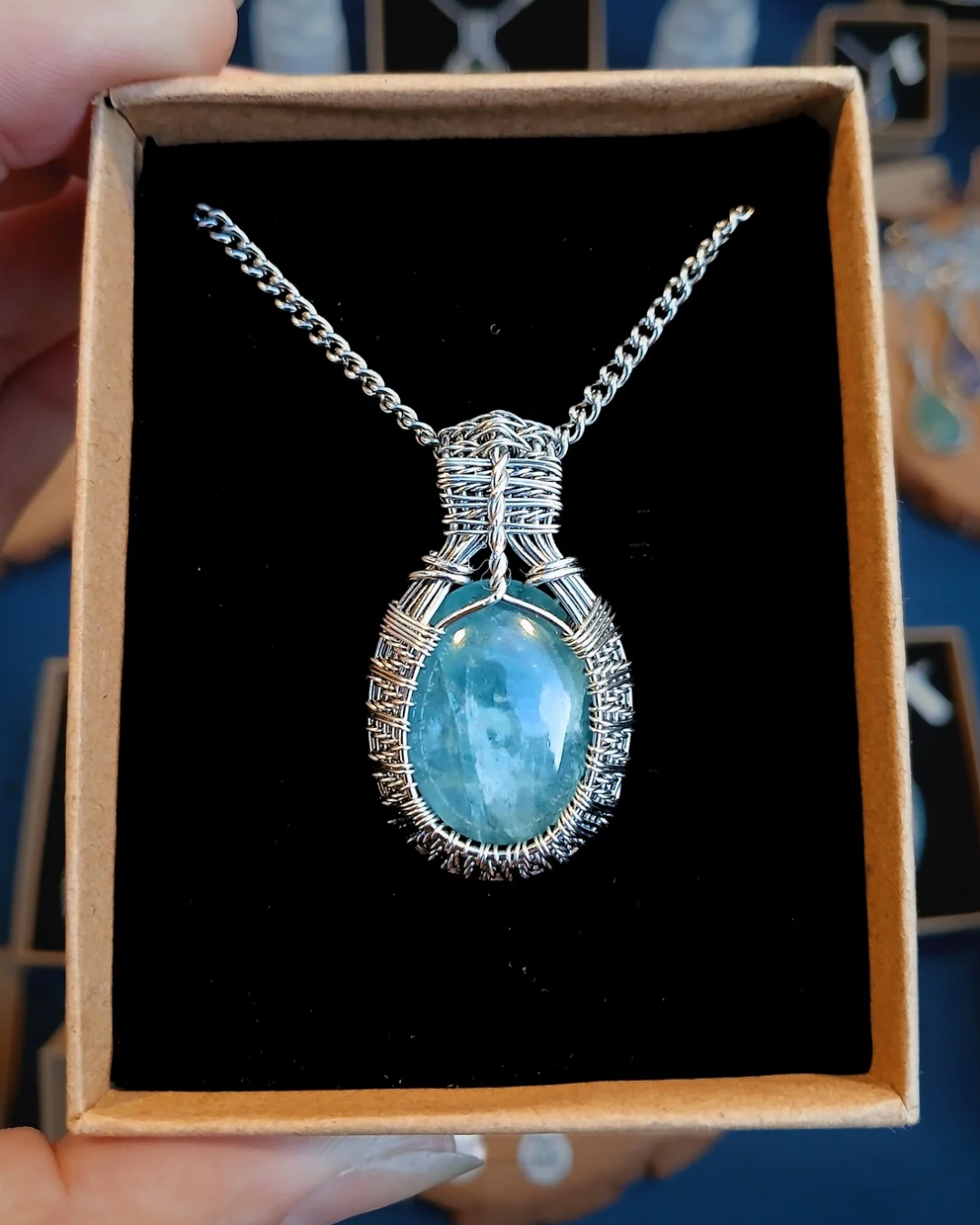 Colar "Victorian" de Água Marinha Azul