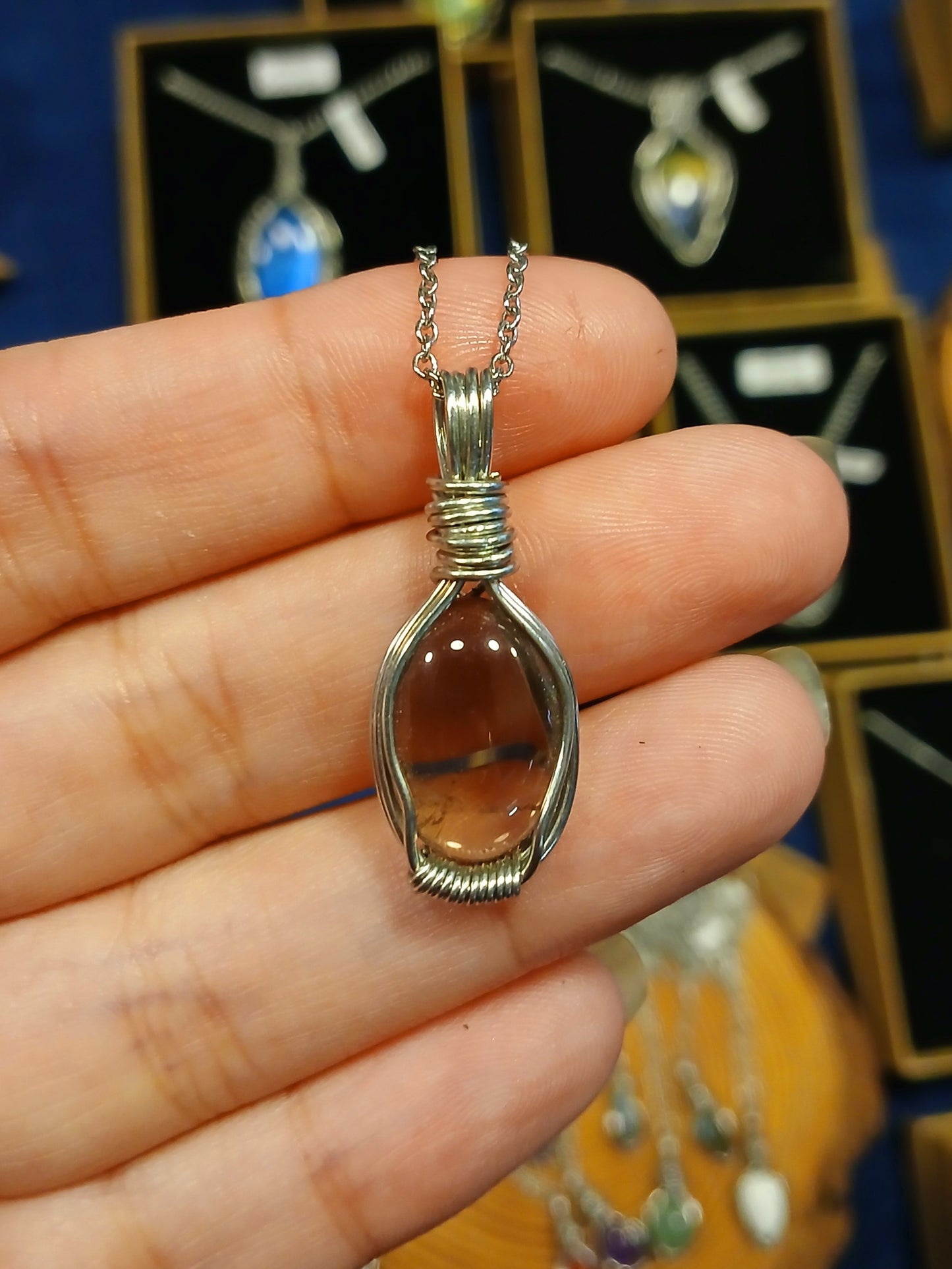 Colar "Forever" de Quartzo Fumado