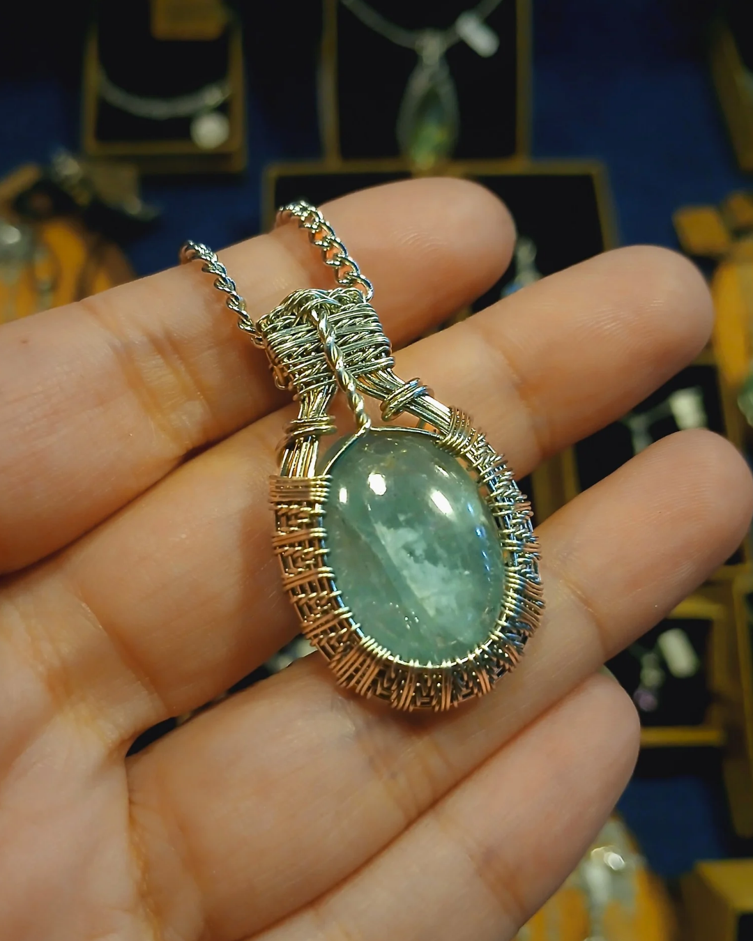 Colar "Victorian" de Água Marinha Azul