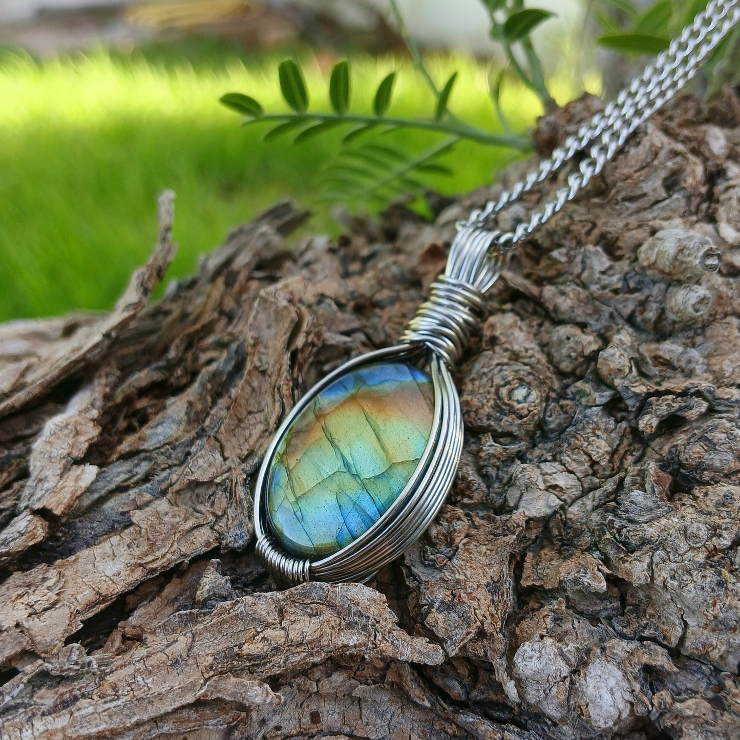Colar "Forever" de Labradorite multicolor - Coleção de Outono