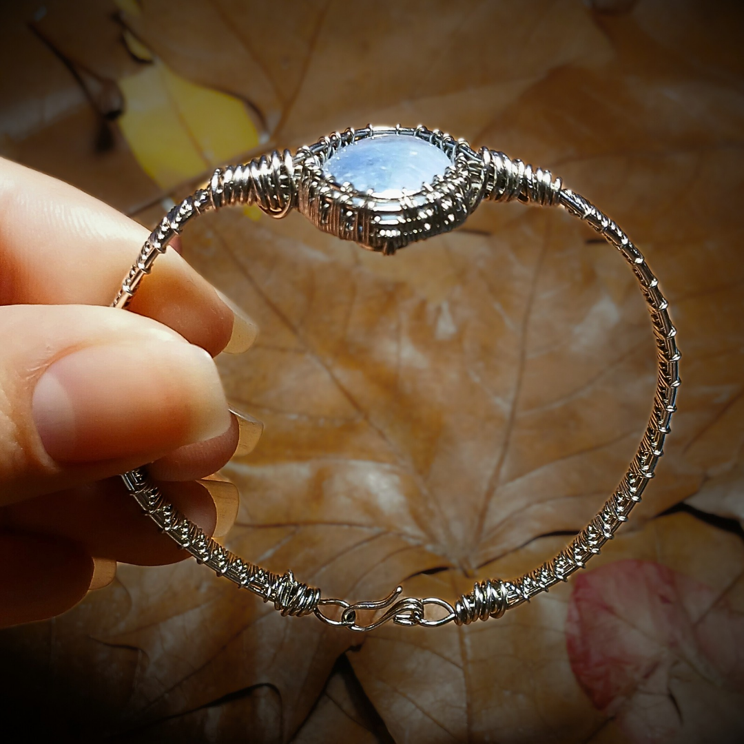 Blue Aquamarine "Pine Tree" Bracelet