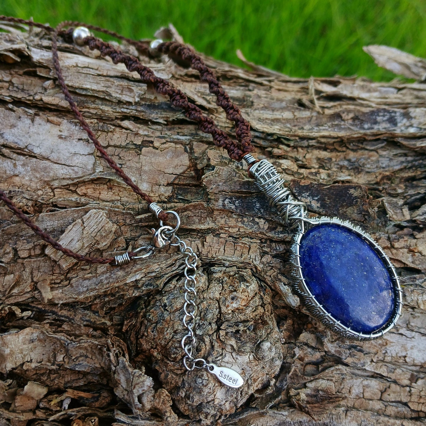 Colar "Pine tree" de Lápis-lazuli - Coleção de Outono