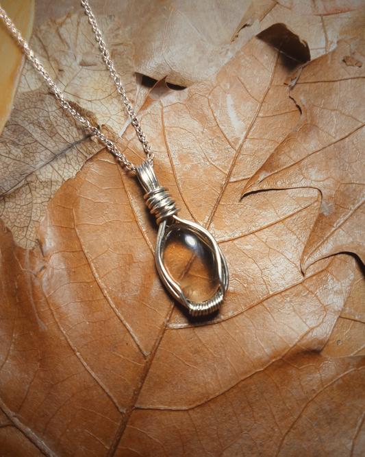 Colar "Forever" de Quartzo Fumado