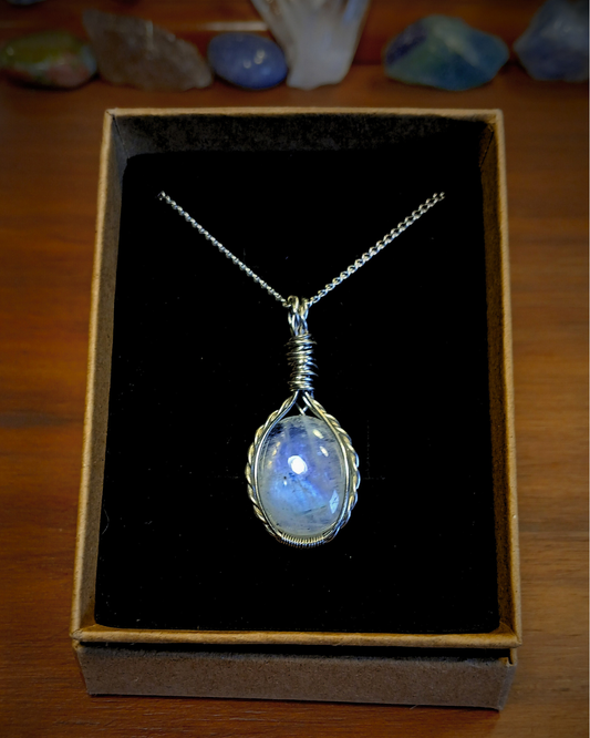 Colar "Forever One" de Pedra da Lua Roxa