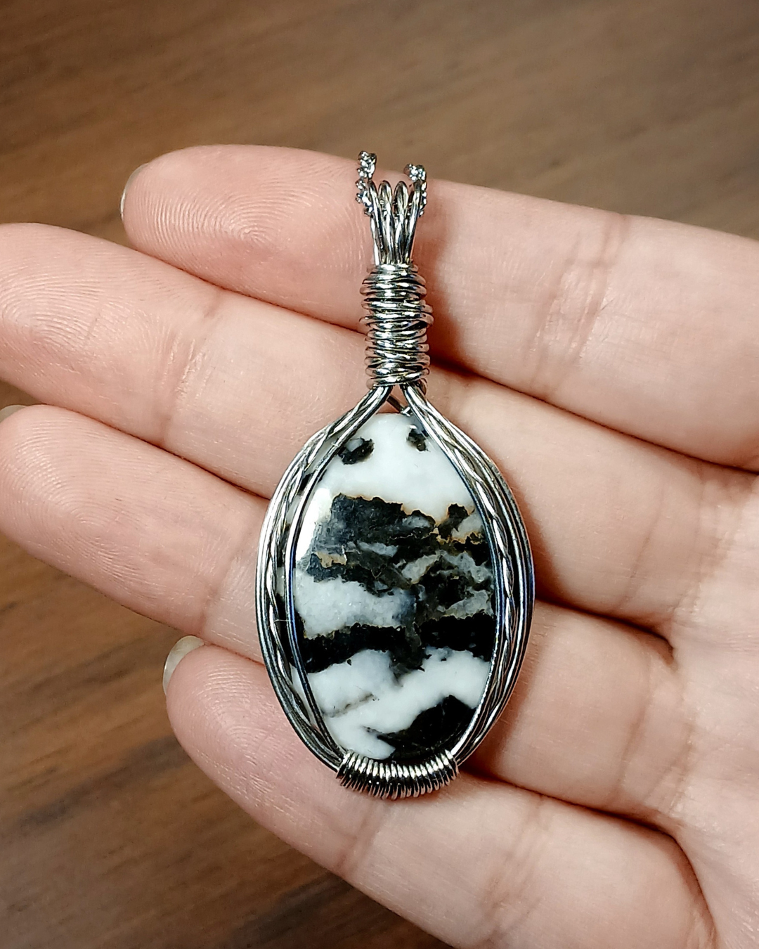 Colar "Forever One " de Jaspe Zebra