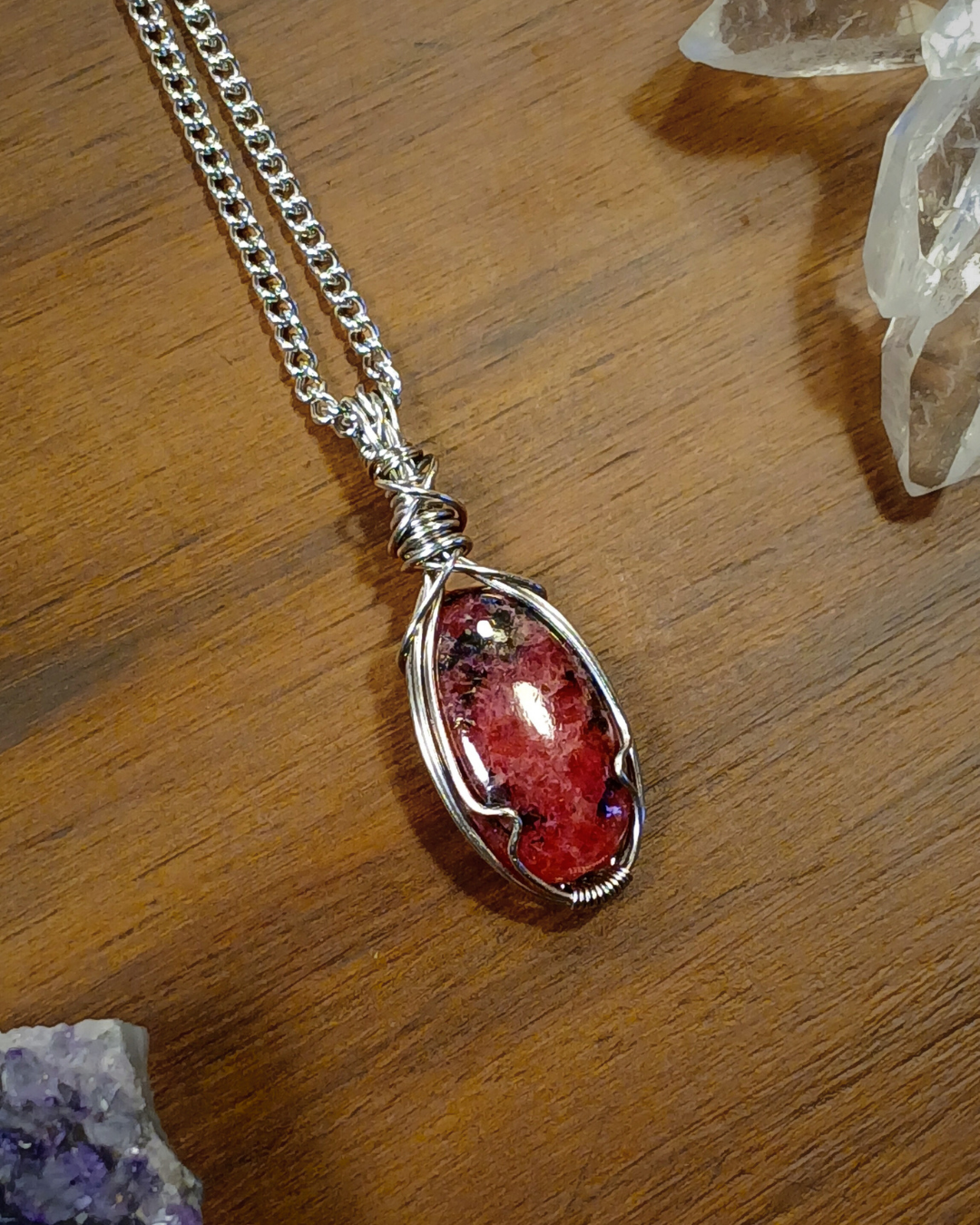 Colar "XX" de Rodonite