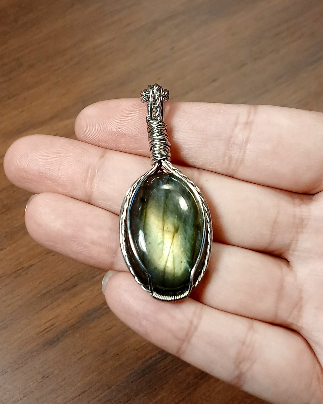 Colar "Forever One" Labradorite Verde