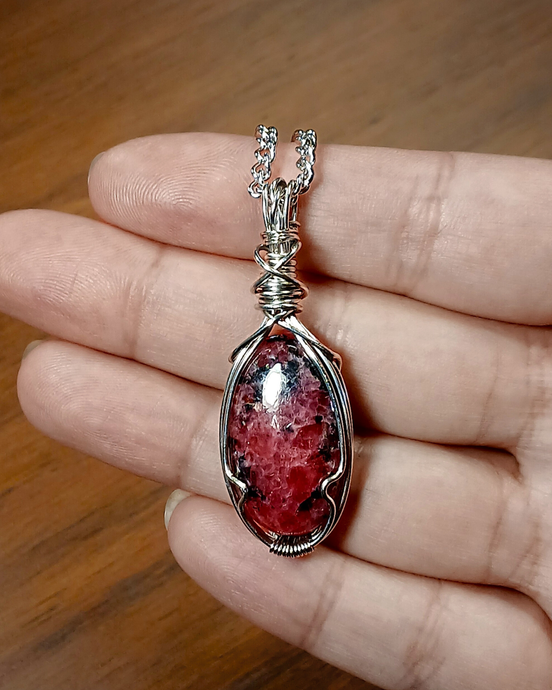 Colar "XX" de Rodonite