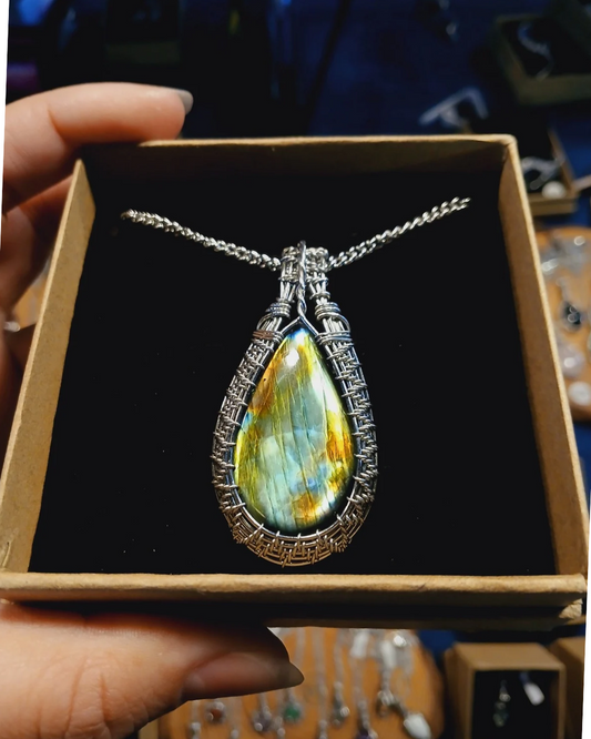 Colar "Victorian" Labradorite Multicolor