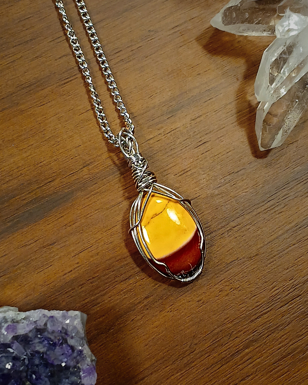 Colar "XX" Jaspe Mookaite
