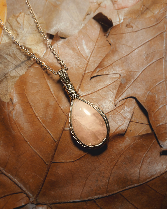 Colar "Forever One" de Quartzo Rosa
