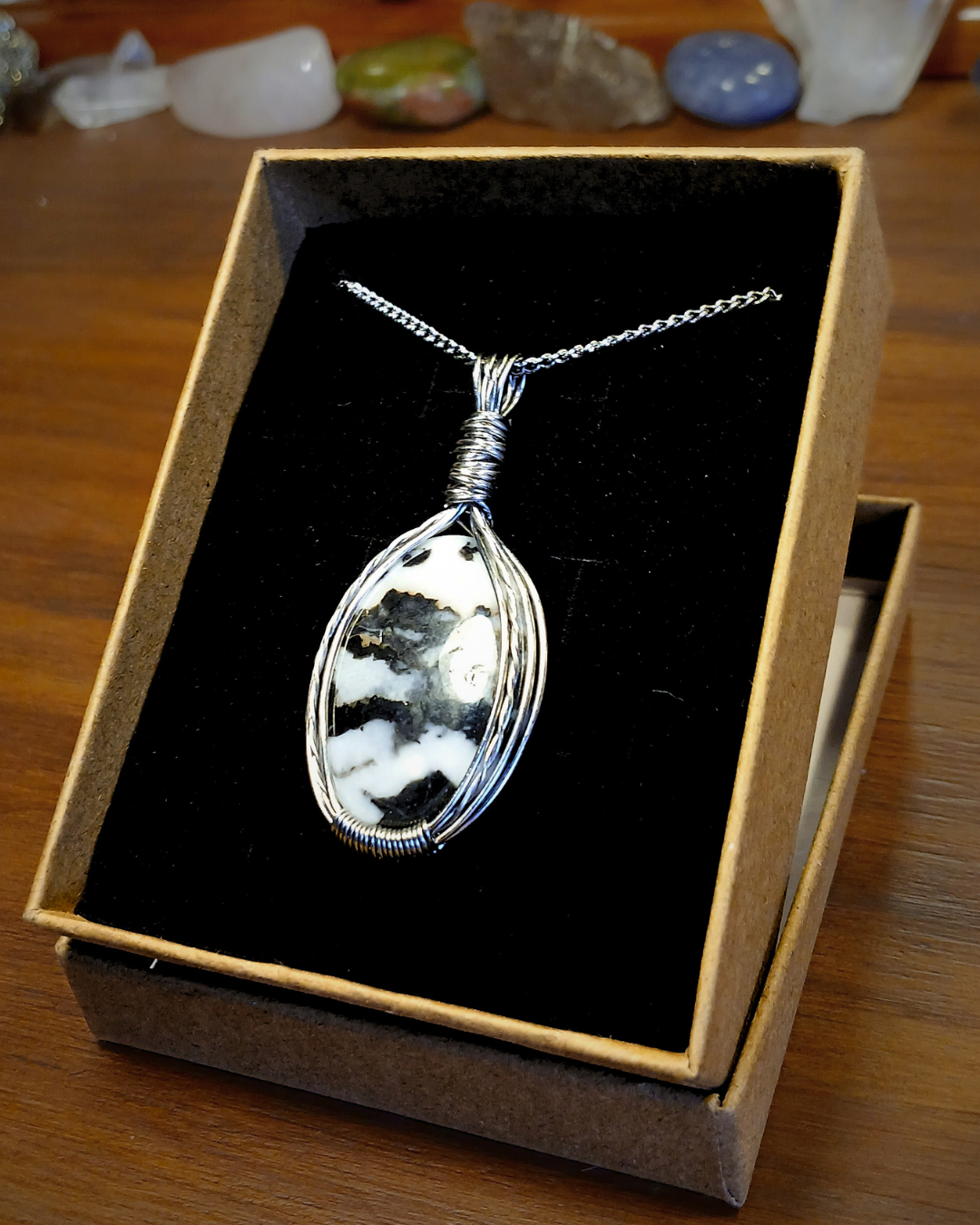 Colar "Forever One " de Jaspe Zebra